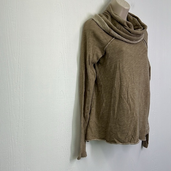 Free People Beach - Cocoon Green Cowl Neck Pullover Long Sleeve Sweater SZ XS/SM - Picture 4 of 13